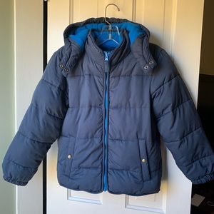 Mini Biden Navy Boys Fleece lines puffer jacket